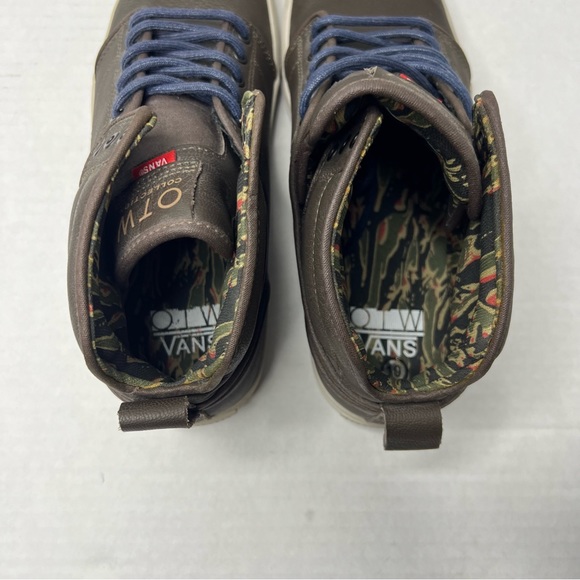 Vans Mens Leather OTW Collection High Top Skateboard Sneakers Brown TC8G Sz 10. - Picture 7 of 8